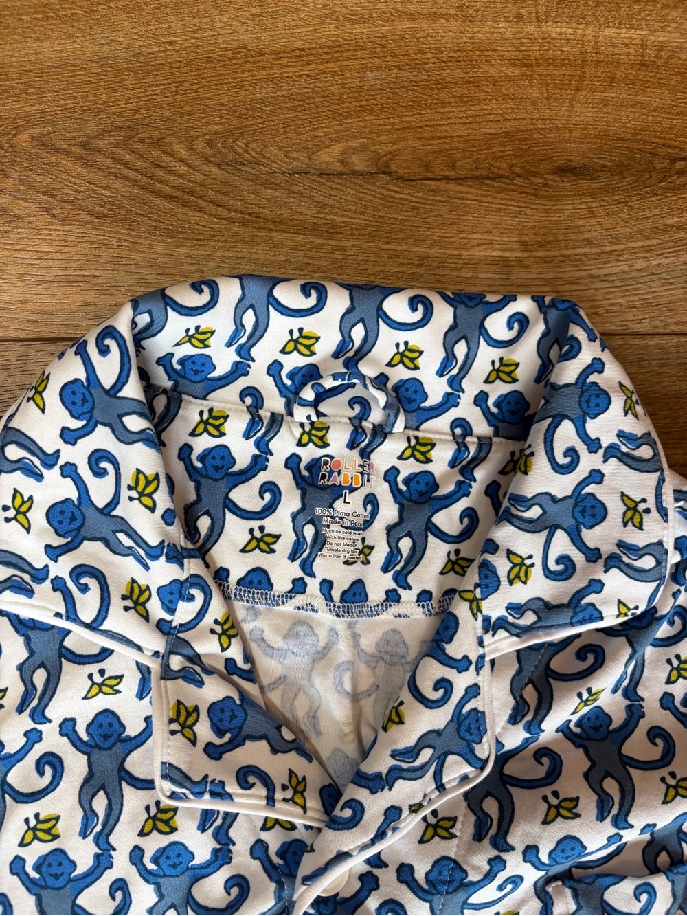 Roller Rabbit Mens Monkey Louie Pajamas lounge set - Picture 5 of 10